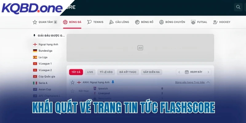 Khái quát về trang tin tức Flashscore.vn
