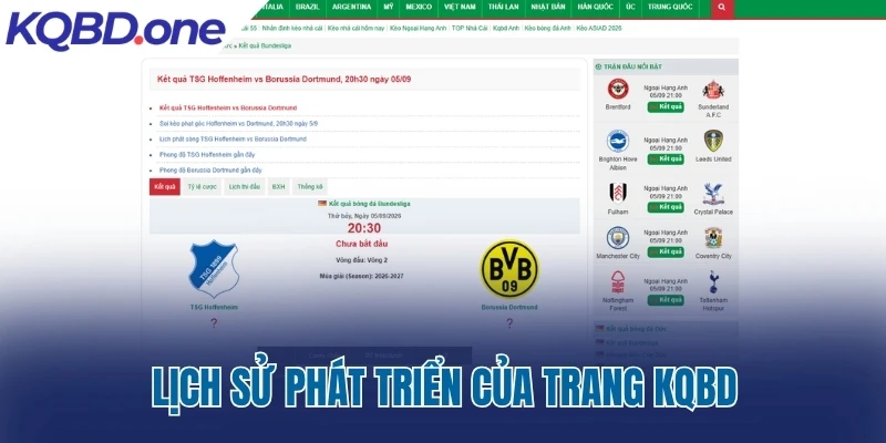 Lịch sử phát triển của trang Kqbd.mobi 